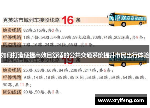 如何打造便捷高效且舒适的公共交通系统提升市民出行体验